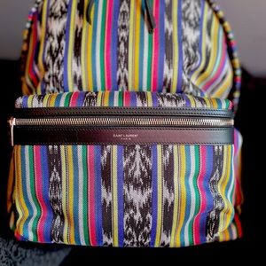 YSL Saint Laurent Ikat City Backpack
